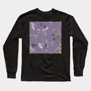 Vintage Floral in Lavender Long Sleeve T-Shirt